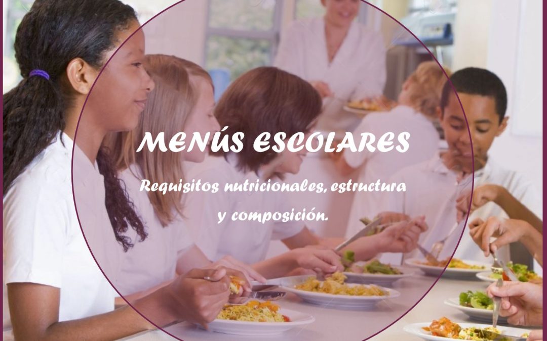 Menús escolares. Requisitos nutricionales, estructura y composición.