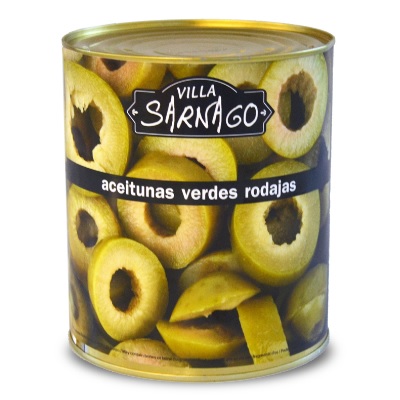 Aceitunas Verdes Rodajas 3 K. villa sarnago