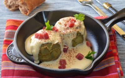 Alcachofas con jamón y salsa de queso | Rodrigo Alimentación
