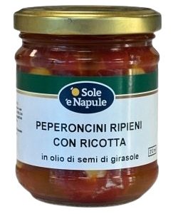 PEPERONCINI RIPIENI 180 GR CON RICOTTA (O SOLE NAPULE)